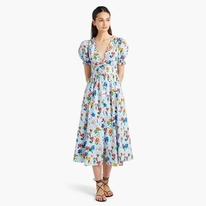 Hill House The Sabrina Dress in Light Blue Space Floral
